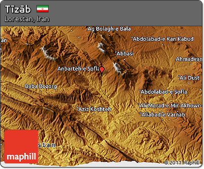 Physical 3D Map of Tīzāb
