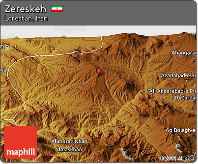 Physical 3D Map of Zereskeh