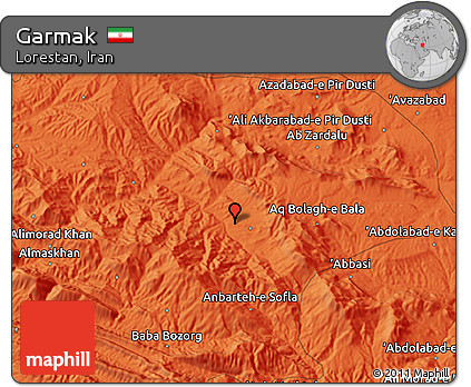 Political 3D Map of Garmak