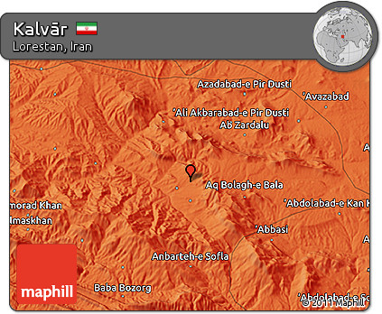 Political 3D Map of Kalvār