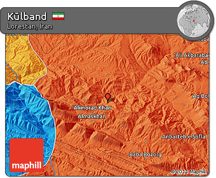 Political 3D Map of Kūlband