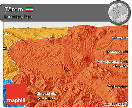 Political 3D Map of Ţārom