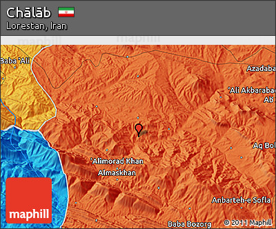 Political 3D Map of Chālāb