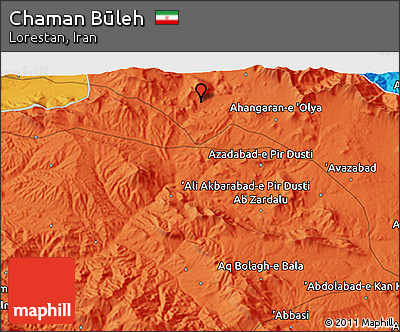 Political 3D Map of Chaman Būleh