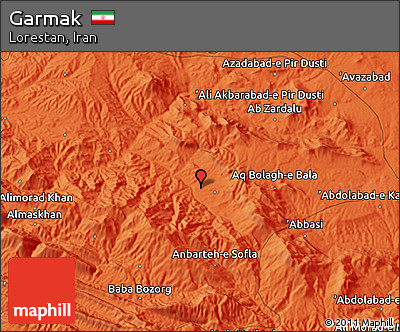 Political 3D Map of Garmak