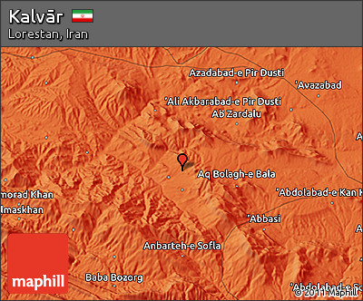 Political 3D Map of Kalvār