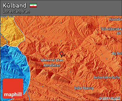 Political 3D Map of Kūlband