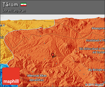 Political 3D Map of Ţārom