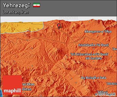 Political 3D Map of Yehrezegī