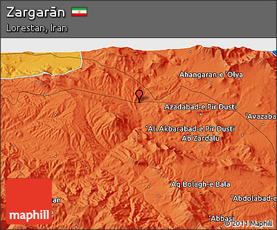 Political 3D Map of Zargarān