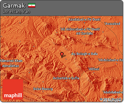 Political 3D Map of Garmak