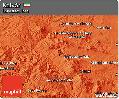 Political 3D Map of Kalvār