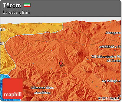 Political 3D Map of Ţārom