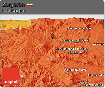 Political 3D Map of Zargarān