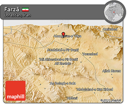 Satellite 3D Map of Farzā