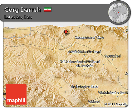 Satellite 3D Map of Gorg Darreh