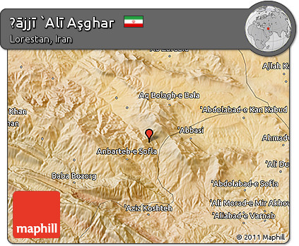 Satellite 3D Map of Ḩājjī `Alī Aşghar