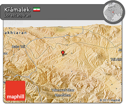 Satellite 3D Map of Kīāmalek
