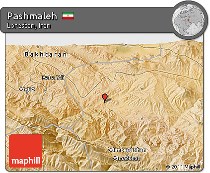 Satellite 3D Map of Pashmaleh