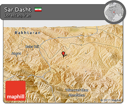 Satellite 3D Map of Sar Dasht