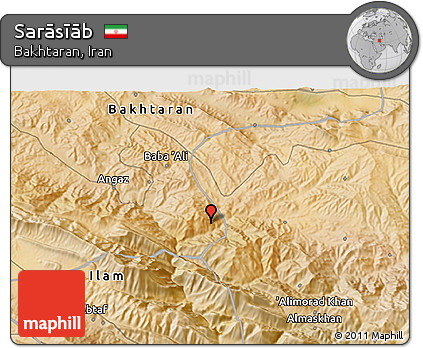 Satellite 3D Map of Sarāsīāb