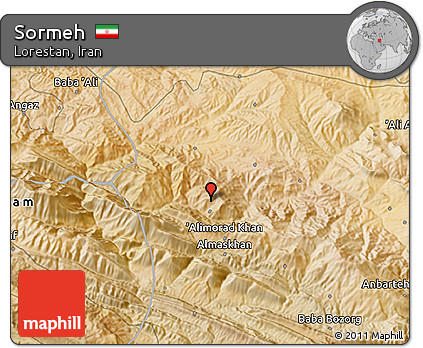 Satellite 3D Map of Sormeh