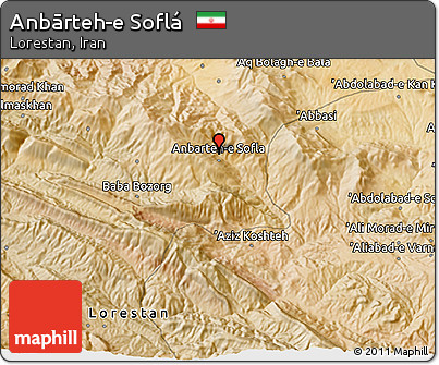 Satellite 3D Map of Anbārteh-e Soflá