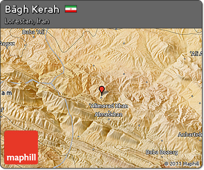 Satellite 3D Map of Bāgh Kerah