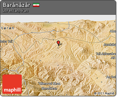 Satellite 3D Map of Barānāzār