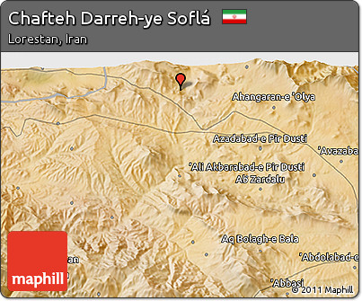 Satellite 3D Map of Chafteh Darreh-ye Soflá