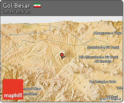 Satellite 3D Map of Gol Besar
