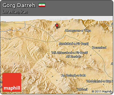 Satellite 3D Map of Gorg Darreh