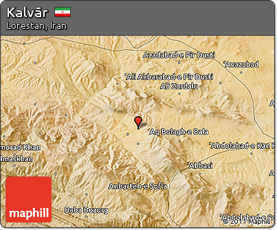 Satellite 3D Map of Kalvār