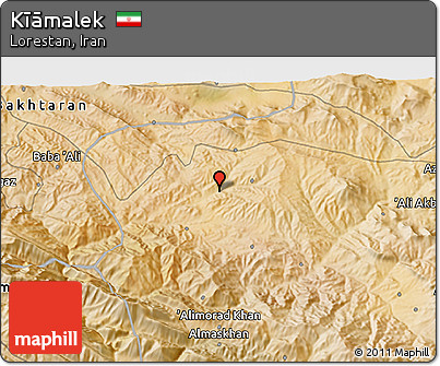 Satellite 3D Map of Kīāmalek