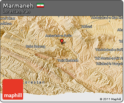 Satellite 3D Map of Marmaneh