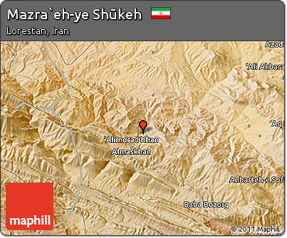 Satellite 3D Map of Mazra`eh-ye Shūkeh