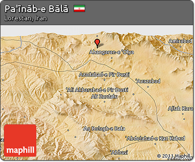 Satellite 3D Map of Pa'īnāb-e Bālā