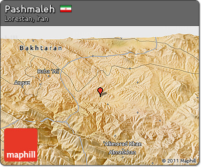 Satellite 3D Map of Pashmaleh