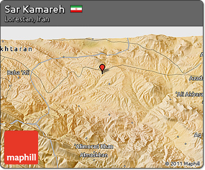 Satellite 3D Map of Sar Kamareh