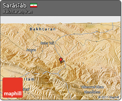 Satellite 3D Map of Sarāsīāb