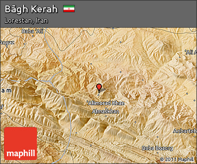 Satellite 3D Map of Bāgh Kerah