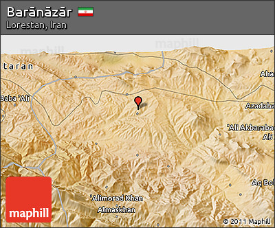 Satellite 3D Map of Barānāzār