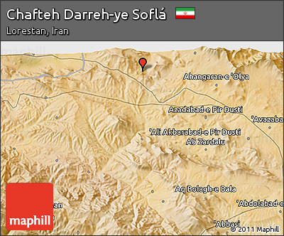 Satellite 3D Map of Chafteh Darreh-ye Soflá