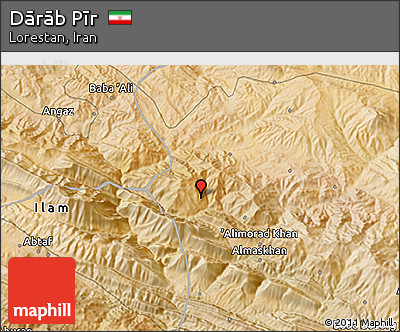 Satellite 3D Map of Dārāb Pīr