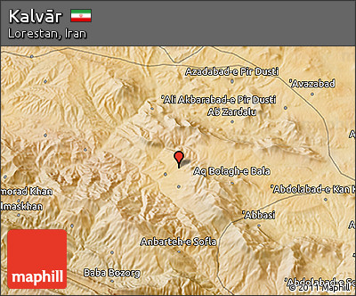 Satellite 3D Map of Kalvār