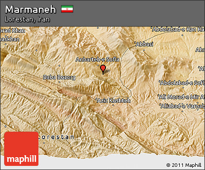 Satellite 3D Map of Marmaneh