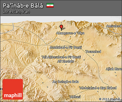 Satellite 3D Map of Pa'īnāb-e Bālā