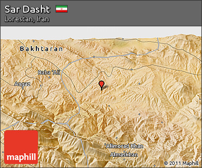 Satellite 3D Map of Sar Dasht