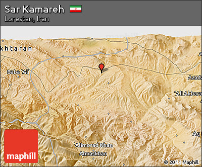 Satellite 3D Map of Sar Kamareh