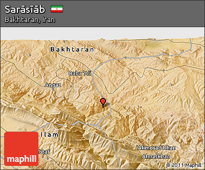 Satellite 3D Map of Sarāsīāb